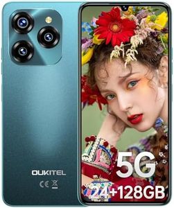 OUKITEL C50 5G [2024] Telefonos moviles Libres,Smartphone Android 14, 24GB RAM+128GB ROM/1TB, Cámara 50MP, Teléfono Móvil 6.8" HD+90Hz, 5150mAh, Móvil 5G Dual SIM/GPS/Face ID/Huella Dactilar - Verde