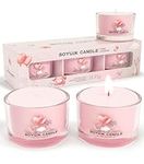 Scented Candles Gift Set for Anxiety | 3 Scented Filled Votive Candles | Relaxation Gifts for Women (Pink Season Collection)