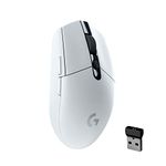 Logitech G305 LIGHTSPEED Wireless Gaming Mouse, HERO 12K Sensor, 12,000 DPI, Lightweight, 6 Programmable Buttons, 250h Battery Life, On-Board Memory, PC/Mac - White