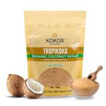 Kokos Natural- Tropikoko Organic Coconut Sugar - 250 Gm | 100% Natural Sugar Replacement | Contains 15 Essential Vitamins and Minerals | Organic Sugar | Sugar Substitute | Pack of 1