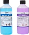 500ml Nail Polish Prep & Wipe + 500ml Gel Remover Set UV/LED Acetone Cleaner
