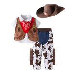 LXKIKMM May's Baby Western Cowboy Style Kids Costume Set Cosplay Costume,18-24 Months