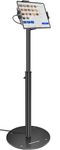 AboveTEK iPad Kiosk Floor Stand - Height Adjustable POS Tablet Floor Stand, 360° Swivel Universal Locking Holder for 7.9"-11" iPad/iPad Air/Samsung - Anti-Theft Security Stand for Retail, Business