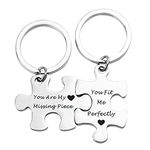 Matching Couples Keychain for Boyfriend Girlfriend Birthday Anniversary Christmas Gifts for Husband Wife Couple Puzzle Keychain You Are My Missing Piece Key chain