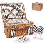 Picnic Basket for 2 Persons,Handmad