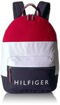 Tommy Hilfiger Women's Backpack Patriot Colorblock Canvas, Navy/Red/White