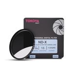 Welborn Tokoya 82 mm ND2 to ND400 Variable Neutral Density Filter Slim ND Fader ND2-400 Optical Glass Filter for DSLR Camera Lenses (82 mm)