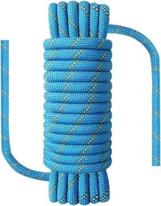 NorthPada 3/8 in (10mm) x 164 ft (50Meter) Static Outdoor Climbing Rope, Nylon Heavy Duty Rope, Arborist Tree Work Rope, Marine Anchor Boat Rope, Rappelling Emergency Rope, Suspension Swing Rope, Blue