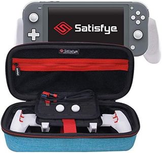 Satisfye - Zengrip Go Elite Bundle (Lite), Turquoise, Accessories Compatible With Nintendo Switch Lite - Bundle Includes: Grip, Elite Case, Low Profile A-C Usb Cable. Bonus: 2 Thumbsticks