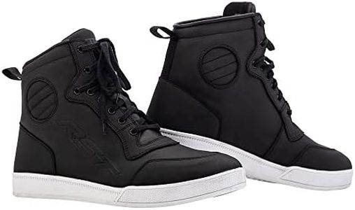RST HiTop Moto CE Mens Leather Waterproof Motorcycle Boots Sneakers - Black (uk_footwear_size_system, adult, men, numeric, medium, numeric_10)