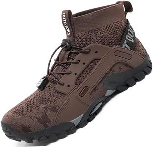 VTASQ Scarpe da Trekking Uomo Scarpe da Trail Running Traspiranti Passeggiate Stivali per Antiscivolo Sportive All'aperto Donna Scarpe da Escursionismo Leggero Tennis Sportiva Marrone 43 EU