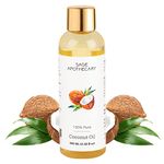 Sage Apothecary Cold Pressed Virgin Coconut Oil Pure & Natural For Vitamin E, Healthier & Gorgeous Hair, Body - 100ml