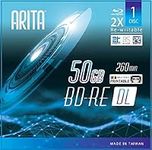 1 Pack Arita BD-RE DL Rewritable 50