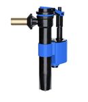 PlumbEZ Adjustable Side Entry Toilet Fill Valve with ½" UK Brass Threads - Compact Cistern Fill Valve with 180° Rotation Float, Water Saving Quiet Fill, Supplied with Double Check Filter