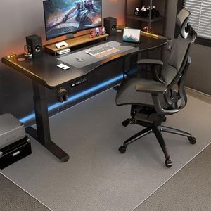 Clear Office Chair Mat for Hardwood Floors, 63" x 51" Extra Large Chair Mat for Hard Wood and Tile Floor, Heavy Duty Floor Protector, Anti-Slip Floor Mat for Rolling Chair,Computer Desk, L Desk