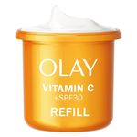 Olay Vitamin C Face Moisturiser Day Cream SPF 30 Refill, Skincare with Niacinamide 99% Purity, Antioxidant Vitamin E. Brightening Skin Care: Anti Dark Spot Action, Evens, Hydrates. Non-greasy, 50ml