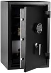 Amazon Basics Fire Resistant Security Safe with Programmable Electronic Keypad, 2.1 Cubic Feet, Black, 16.93"W x 13.78" Dx 25.98"H