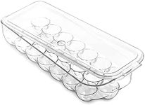 BINO | Plastic Egg Holder for Refrigerator, 21 Egg | THE NESTER COLLECTION | Built-In Handle | BPA-Free | Egg Storage Container for Refrigerator | Egg Container for Refrigerator | Egg Organizer