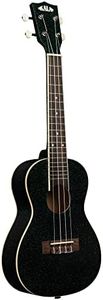 Kala Brand Music Co Sparkle Collection, 4-String Ukulele, Right, Black, Concert (KA-SPRK