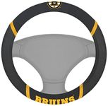 Fanmats 14842 NHL Boston Bruins Polyester Steering Wheel Cover 15"x15"