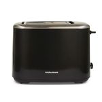 Morphy Richards Equip 2 Slice Toaster, Defrost and Reheat, Browning Controls, Variable Wide Slots, Removable Crumb Tray, 800W, Black, 222064