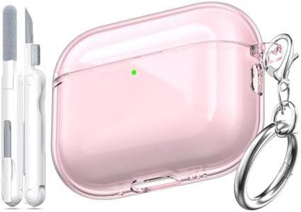 MHYALUDO for Airpods Pro 3 Case with Cleaner Kit, Crystal Clear Pink
