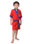 Comfortlooms Kids Bath Robe | Comfortable & Durable Cotton Bathrobe | Soft, Light, Compact & Highly Water Absorbent - Suitable for Birthday/Diwali/Christmas Return Gift_kids_patch_red_30