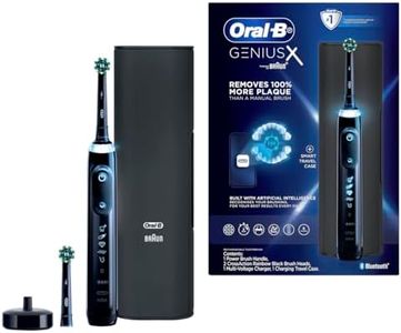 Oral-B Genius X Electric Toothbrush with Travel Case & Multivoltage Charger, Black