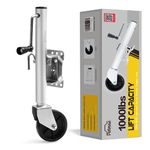 Pafessa Boat Trailer Jack 1000lb Lift Capacity - 10" Lift Heavy Duty Trailer Jack Sidewind Swivel Marine Tongue Jack - Bolt on Trailer Jack with Wheel for Rv Boat