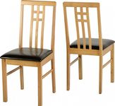 Furniture Group Vienna Chair (1 CHAIR) in Medium Oak/Brown PU