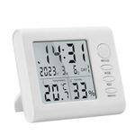 Themisto TH-HTC6 Digital Hygrometer Thermometer Humidity Meter With Clock LCD Display