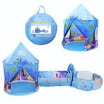 Benebomo 3-in-1 Kids Pop Up Play Tent,Children Play Tent house and Tunnel,Toddlers Tunnel Playhouse Ball Pit,Large garden Playhouse Tent for Boys Girls Indoor and Outdoor,with Carrying bag(Ocean)