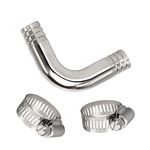 Yoebor Stainless Steel 304 Sanitary Hose Barb 90 Degree Elbow Fitting, 1-3/4" Barbed x 1-3/4" Barbed 90-Deg Ell, 1pc