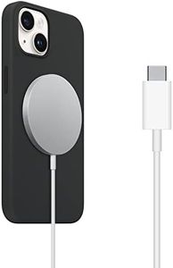 Apple Magnetic Wireless Charger, 7.5w Fast Charging Compatible with MagSafe Charger USB-C Cable Pad Accessories for iPhone 16, 15, 14, 13, 12, Pro, Max, Mini, Plus and AirPods Pro, 2, 3 (Silver)
