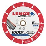 Lenox 1972923 Lenox METALMAX Diamond Edge Cutoff Wheel, 6" x 7/8"