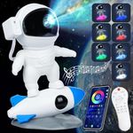 Astronaut Galaxy Projector for Bedroom, Star Projector with Moon Lamp, Led Space Nebula Night Light for for Kids Teen Girls Boys Adults, Living Gaming Room Ceiling Decor, Party, Gifts