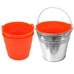 2 PCS Reusable Silicone Grease Bucket Liner for Traeger Drip Tray Liner for Traeger Grill Accessories for Pit BOSS Pellet Grill Traeger Pro Series Tailgater Ironwood Grill (Orange)