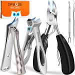 Toenail Clippers for Seniors Thick Toenails, Slanted Toe Nail Clippers for Men Thick Nails with Wide Opening, Heavy Duty Sharp Ingrown Toenail Clippers Nail Cutter Long Handle