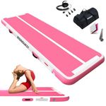 Air Tumbling Track Gymnastics Mat Inflatable, 10ft Gym Tumble Mats 4 Inch Thickness, both sides can be used for Home Use/Training/Cheerleading/Yoga/Water Fun with Electric Pump