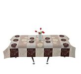 Yellow Weaves Designer Net Rectangular 4 Seater Center Table Cloth (40 X 60 Inches, Brown,Cotton, Pack of 1)