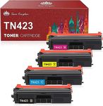 Toner Kingdom TN423 Toner Compatible for Brother TN-423 TN-421 TN421 for HL-L8260CDW HL-L8360CDW MFC-L8690CDW MFC-L8900CDW DCP-L8410CDW DCP-L8410CDN (TN423BK/C/M/Y, Black Cyan Yellow Magenta, 4-Pack)