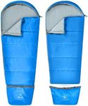 REDCAMP Kids Sleeping Bags for Boys Girls Youths, Waterproof Backpacking Camping Sleeping Bag for Cold & Warm Weather Hiking Outdoor, Blue