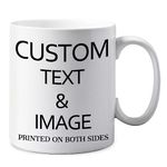 Personalised Custom Mug 11oz Coffee Cup with Text, Logo and Photo - Personalised Christmas Birthday Gift for Mum, Dad on Anniversary Weeding Birthday - 7 Colors Available