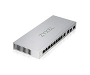 Zyxel 12 Port Unmanaged Multi Gigabit Ethernet Switch | 2 Port 2.5G and 2 Port 10G SFP+ | Plug and Play|no Configuration Required|Fanless Quiet|Desktop/Wall Mount|Green Ethernet Technology(XGS1010-12)