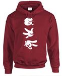 The Goozler - Rock Paper Scissors - Mens Pullover Hoodie, Maroon, XXL