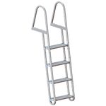 Dock Edge Kwik Release Dock Ladder, 4 Step, Stand Off, Aluminum