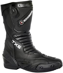Bottes de moto BOHMBERG, bottes de sport en cuir, hydrofuges en cuir robuste avec protections attachées/conception très cool/urbaines, biker -45
