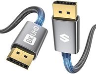 Silkland [VESA Certified] 8K DisplayPort Cable 1.4, DP Cable 3M [8K@60Hz, 4K@144Hz 120Hz, 2K@240Hz], 32.4Gbps HDR HDCP 2.2, Braided Display Port Cord for FreeSync G-Sync Gaming Monitor Graphics