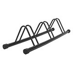 PRO BIKE TOOL Floor Bike Rack - 3 Bike Storage Rack to Organize and Secure Bicycle - Compact Garage Bike Rack Designed for Small Spaces and Fits All Bikes - Bicycle Stand for Parking - Black