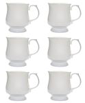 Bone China Set of 6 White Stacker Beakers/Mug Gift Boxed- Stack These Mugs Away to Save Space!